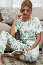 Load image into Gallery viewer, Tie-Dye Tee and Drawstring Waist Joggers Lounge Set
