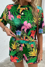 Load image into Gallery viewer, Printed Half Sleeve Top and Shorts Lounge Set
