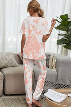 Load image into Gallery viewer, Tie-Dye Tee and Drawstring Waist Joggers Lounge Set
