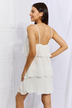 Load image into Gallery viewer, Cascade Ruffle Style Cami Dress in Soft White
