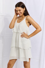 Load image into Gallery viewer, Cascade Ruffle Style Cami Dress in Soft White
