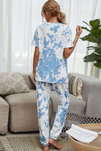 Load image into Gallery viewer, Tie-Dye Tee and Drawstring Waist Joggers Lounge Set
