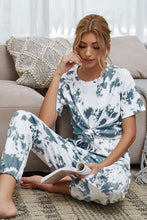 Load image into Gallery viewer, Tie-Dye Tee and Drawstring Waist Joggers Lounge Set
