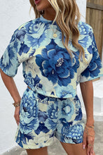 Load image into Gallery viewer, Printed Half Sleeve Top and Shorts Lounge Set
