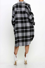 Load image into Gallery viewer, Back In Plaid Shirt-Dress
