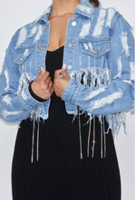 Load image into Gallery viewer, Distressed Crop Jacket
