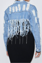 Load image into Gallery viewer, Distressed Crop Jacket
