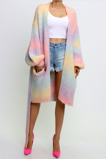 Pastel Watercolor Cardigan