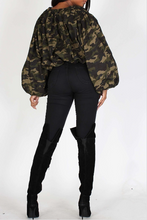 Load image into Gallery viewer, Camo Wrap Blouse
