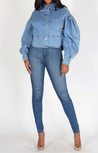 Load image into Gallery viewer, Denim Crop Shirt
