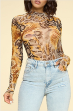 Load image into Gallery viewer, Snake-Skin Mesh Bodysuit
