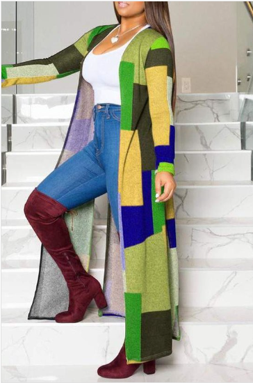 Color Block Cardi