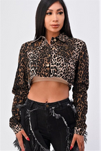 Load image into Gallery viewer, Leopard Cropped Jacket
