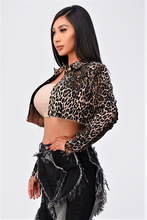 Load image into Gallery viewer, Leopard Cropped Jacket
