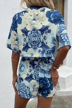 Load image into Gallery viewer, Printed Half Sleeve Top and Shorts Lounge Set
